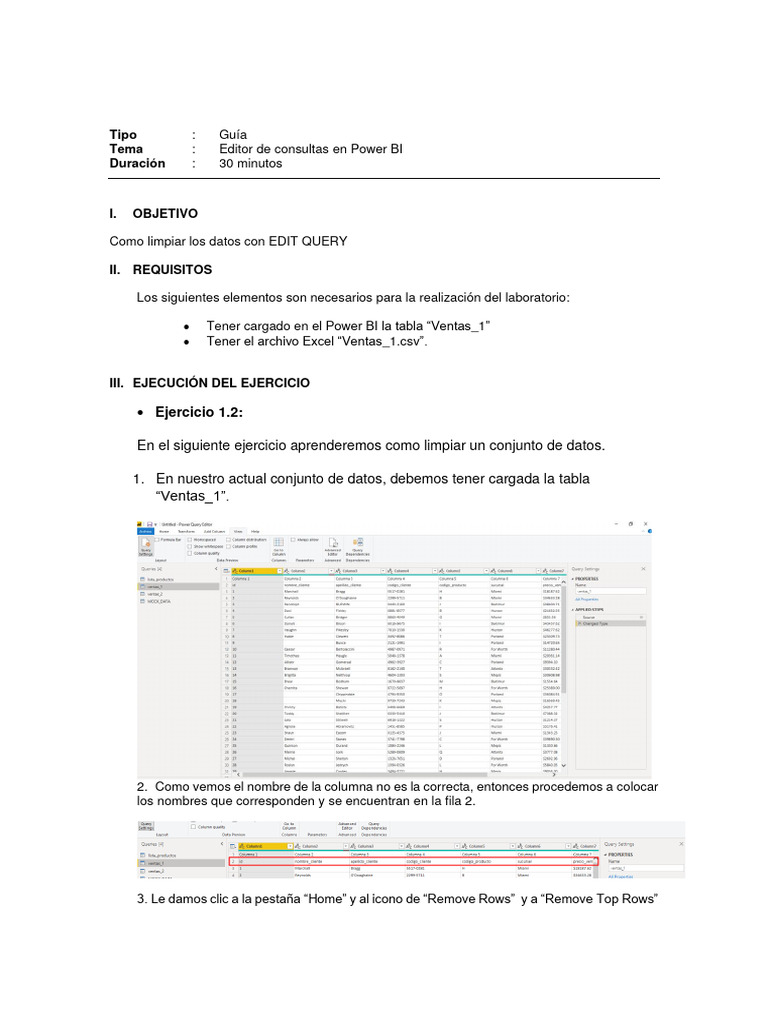 Guía de limpieza y análisis en Power BI | PDF | Ingeniería de software ...