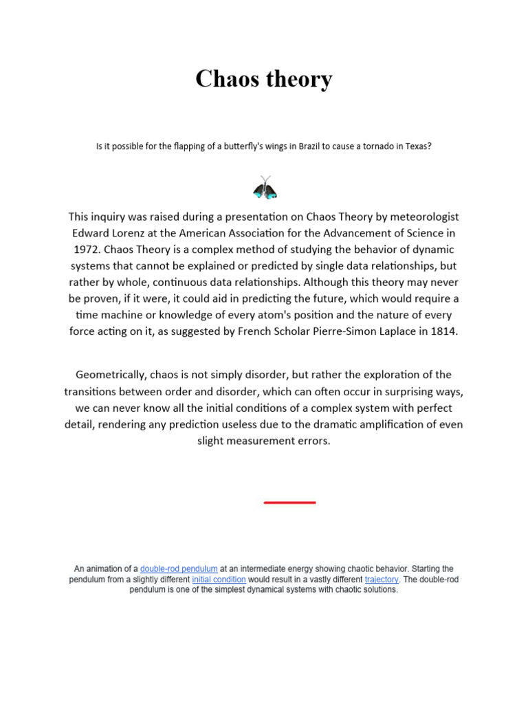 Understanding Chaos Theory and Its Impact | PDF