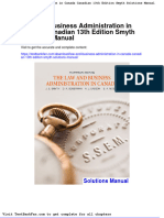 Full Download Law and Business Administration in Canada Canadian 13th Edition Smyth Solutions Manual