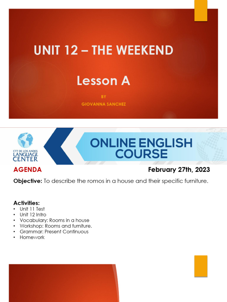 Unit 12 - Lesson A | PDF | Verb | Consonant