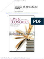 Full Download Law and Economics 6th Edition Cooter Solutions Manual