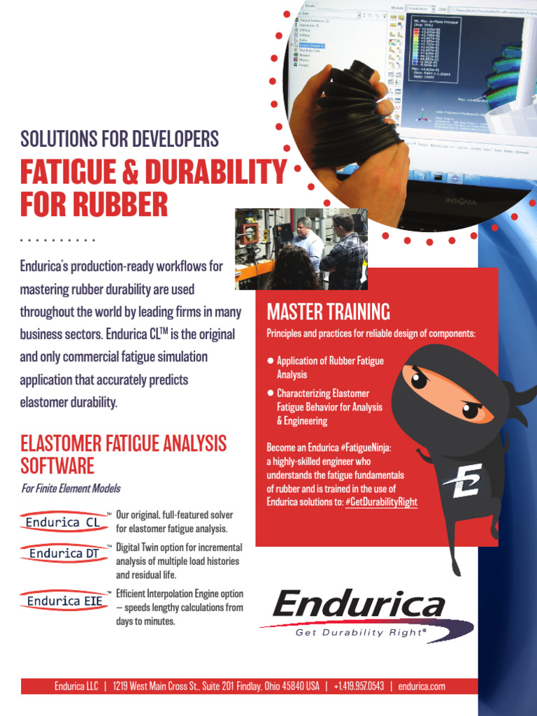 Endurica One Page Overview 2022 11 14 Pdf Fatigue Material