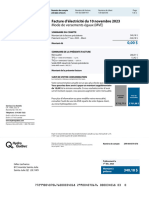 Mode de Versements Égaux (MVE) : Facture D'électricité Du 10 Novembre 2023