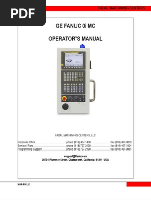 Fanuc Operator Manual 2006  PDF  Numerical Control 