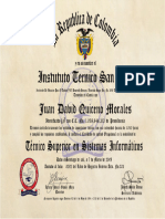 Juan David Quinceno Morales Instituto Tecnico San Juan Tecnico Superior en Sistemas Informaticos