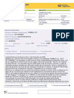 Telegrama Ley 23789 - Comunicación A AFIP Copia de Intimación Artículo 11 Ley 24.013 (KOMAREK)