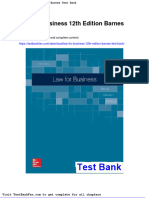 Full Download Law For Business 12th Edition Barnes Test Bank