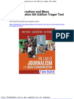 Full Download Law of Journalism and Mass Communication 6th Edition Trager Test Bank