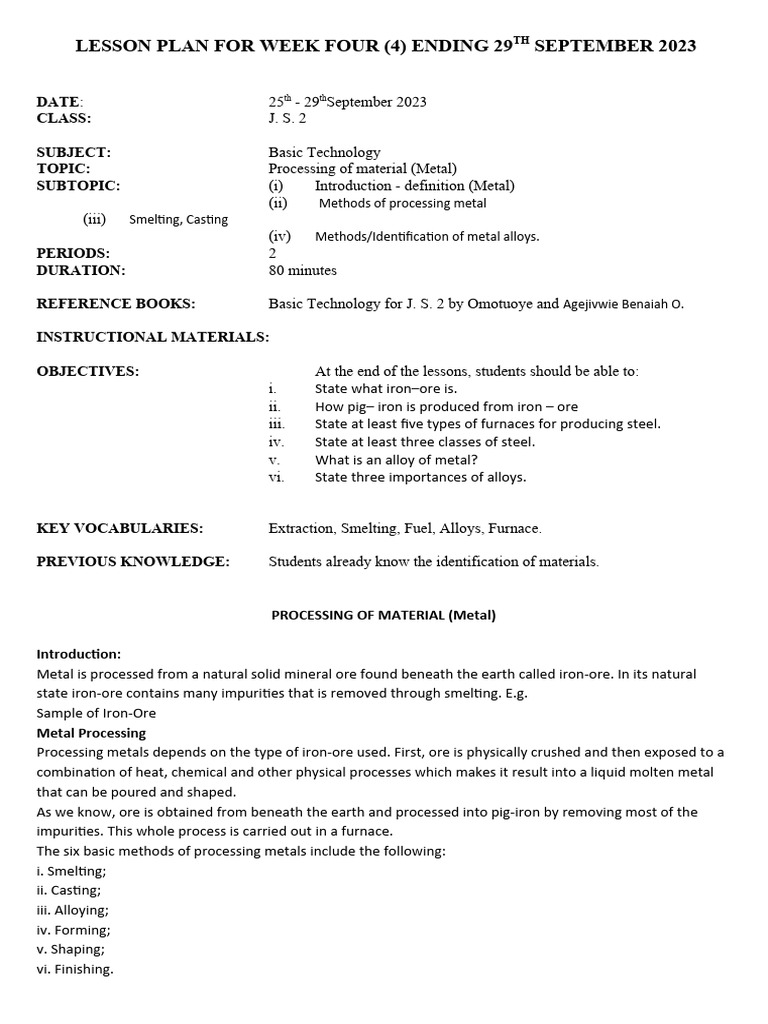Copy-BST JSS 2 - WK 2-3 Lesson Note | PDF
