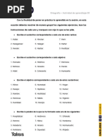 ORTOGRAFIA Actividad de Aprendizaje 05