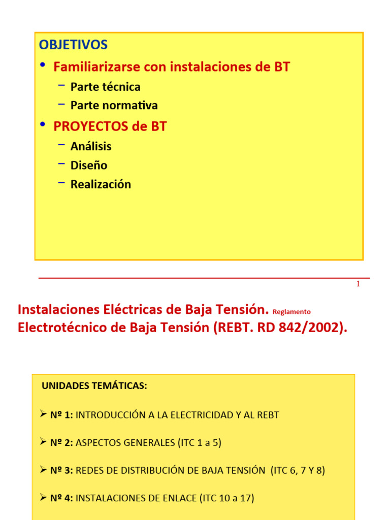 Proyectos e Instalaciones BT | PDF | Energia electrica | Corriente ...