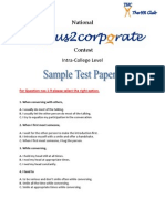 Sample Test - ACE