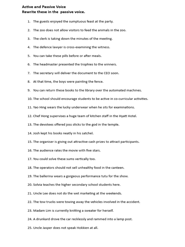 Active and Passive Voice | PDF | Travel | Language Arts & Discipline