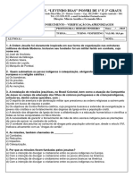 Avaliação 1º Ano - As Missões Jesuíticas