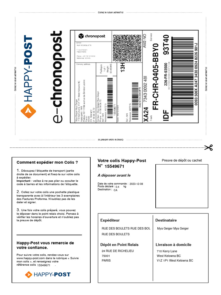 Happy-Post Shipping Instructions | PDF