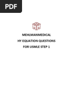 HY Equation Questions For USMLE Step 1