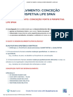 4 Desenvolvimento - Conceção Forte e Perspetiva Life Span