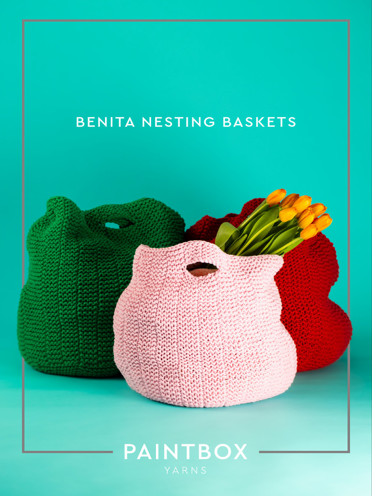 Benita Nesting Baskets Free Knitting Pattern For Home in Paintbox Yarns ...