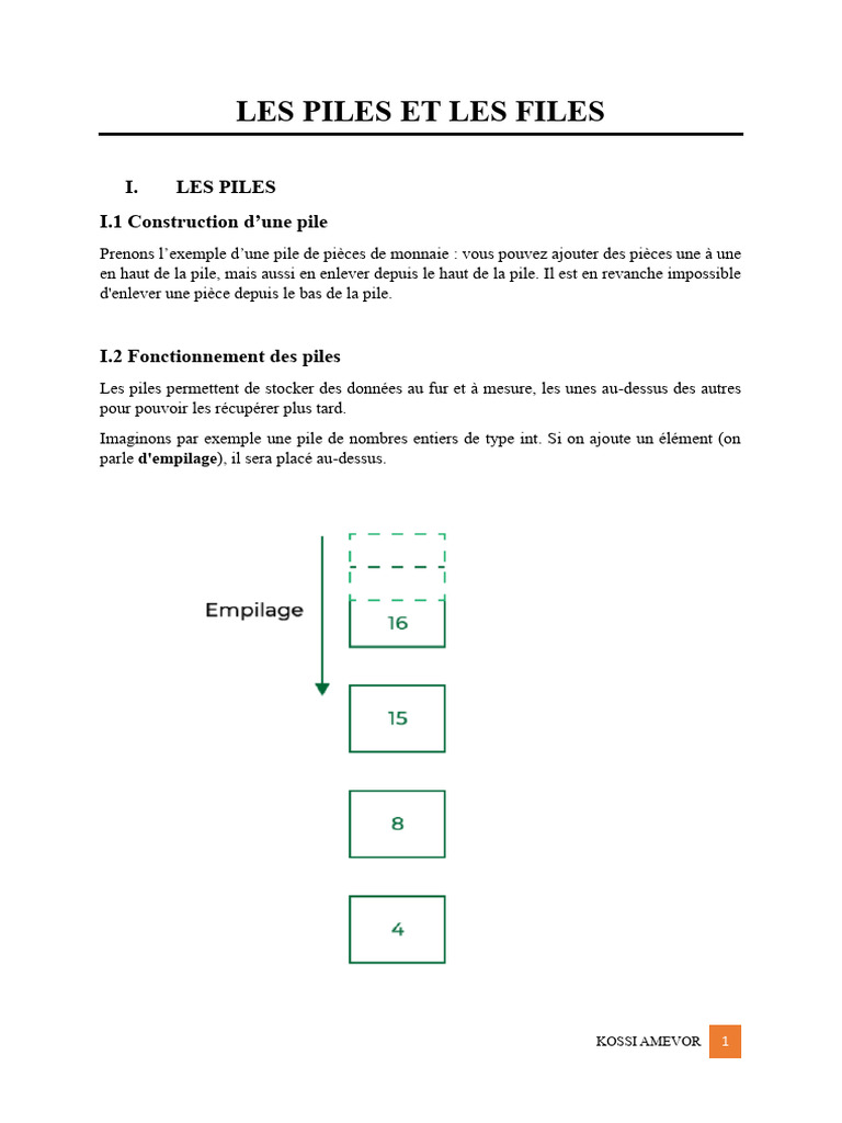 Piles et Files en C : Concepts et Implémentation | PDF | Structure de ...