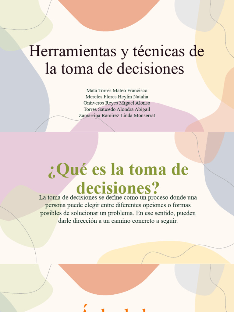 Herram. y Técnicas para La Toma de Decisiones | PDF | Toma de ...