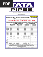 GI Pipe Price List 2025 - Jindal | PDF