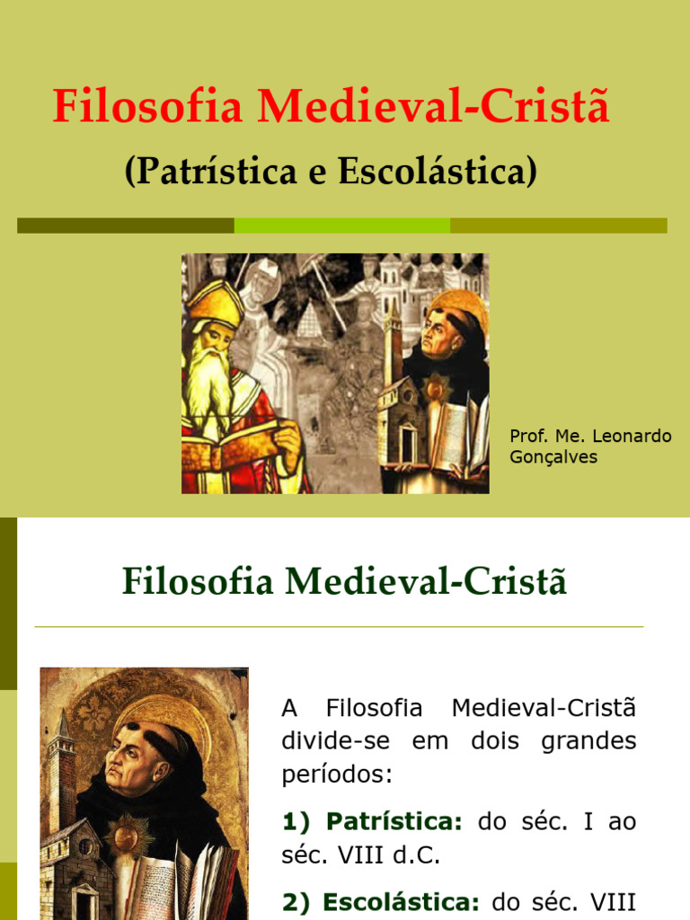 Filosofia Medieval: Patrística e Escolástica | PDF | Tomás de Aquino ...