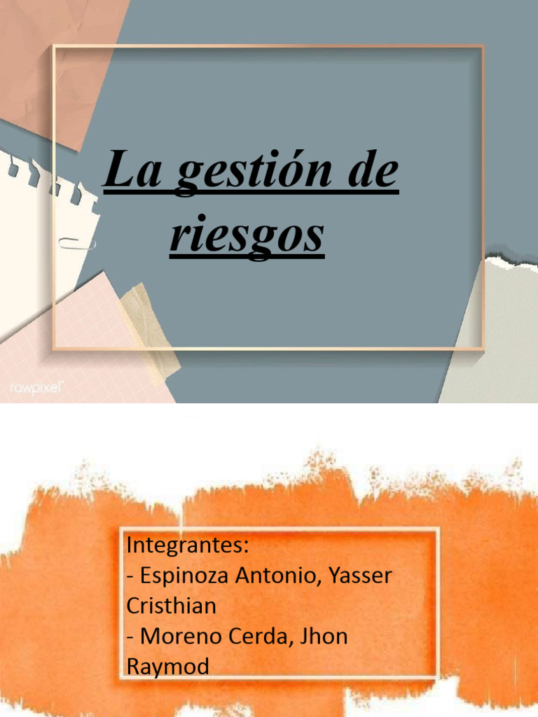 La Gestión de Riesgos | PDF | Reducción de Desastres | Riesgo