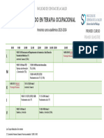 Horarios 1º Curso Grado en TO 2023-2024