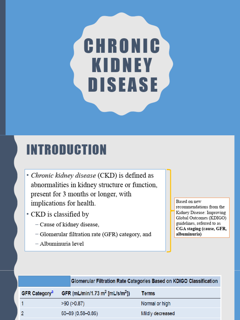 Chronic Kidney Disease | PDF | Chronic Kidney Disease | Human Diseases ...