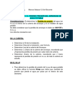 GUÍA Perdida Presión o Carga Del Arranque de Agua Potable