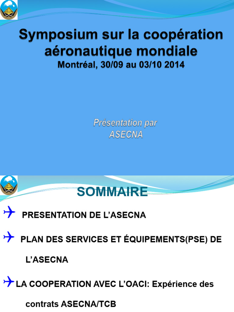 Présentation de l'ASECNA et ses services | PDF | Aéronautiques ...