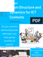 Team Structure and Dynamics For ICT Contents