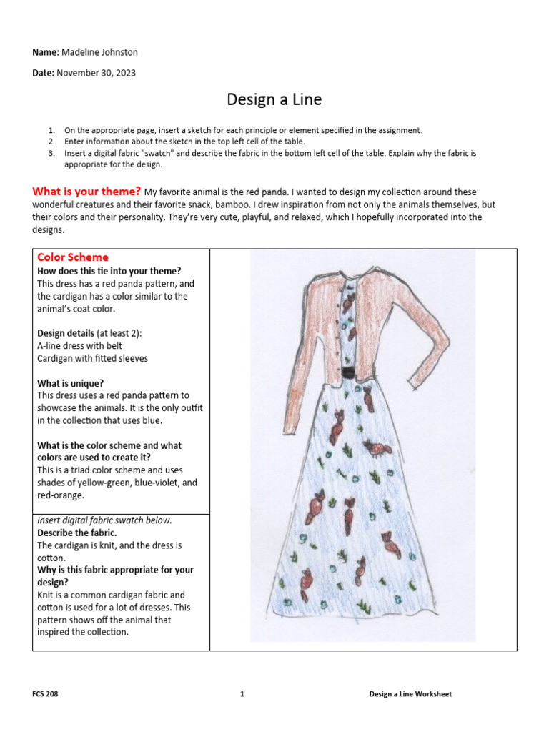 fcs208 Document Design-A-Line | PDF | Shirt | Sweater
