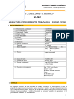 Silabo Procedimientos Tributarios