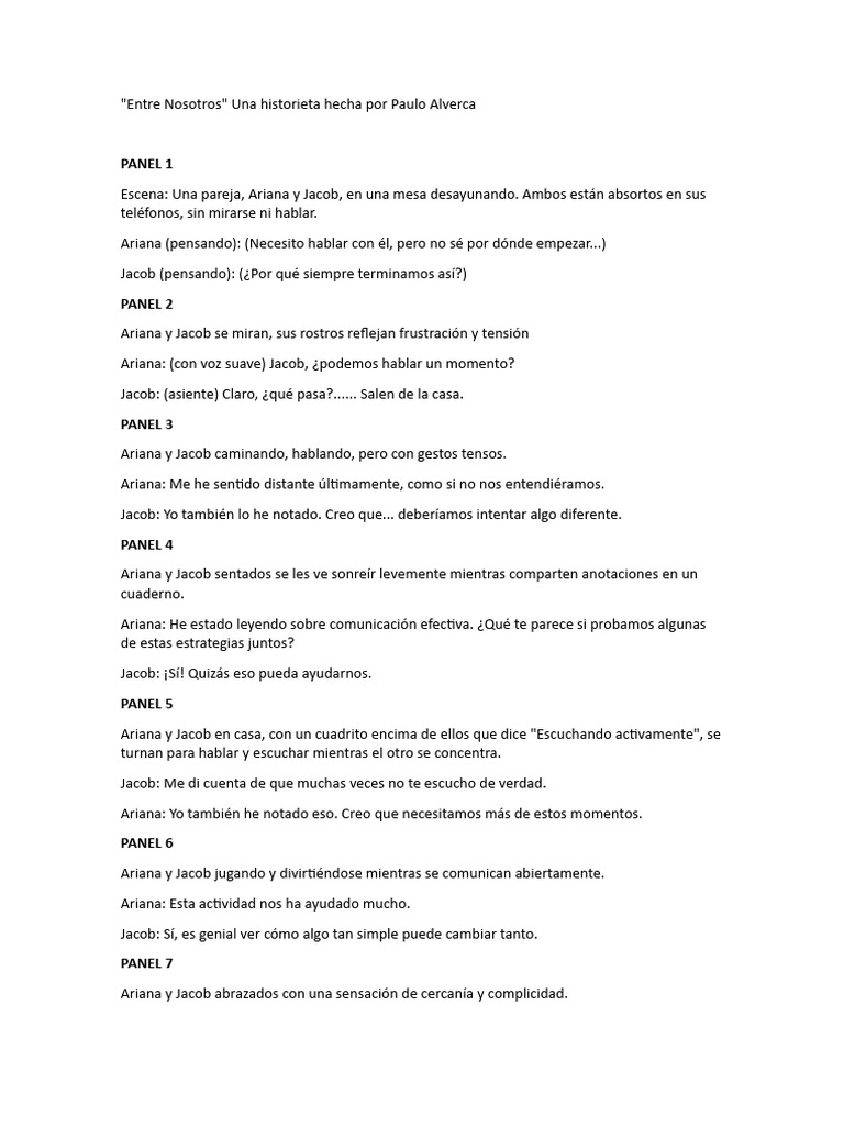 Guion Historieta | PDF | Artes del Lenguaje y Comunicación