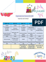 Programação Segunda Semana - Infantil 3