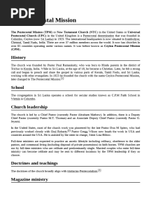 The Pentecostal Mission