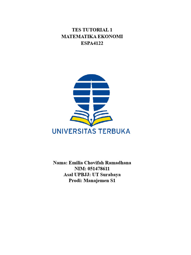 Tes Tutorial 1 | PDF