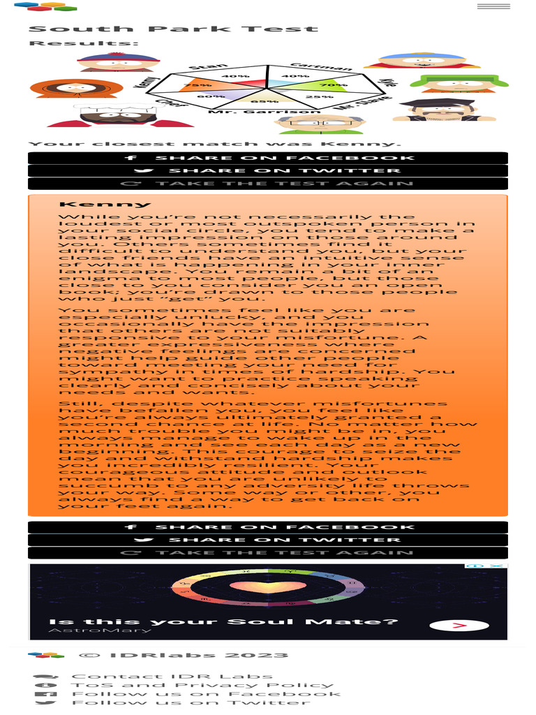 South park test pdf