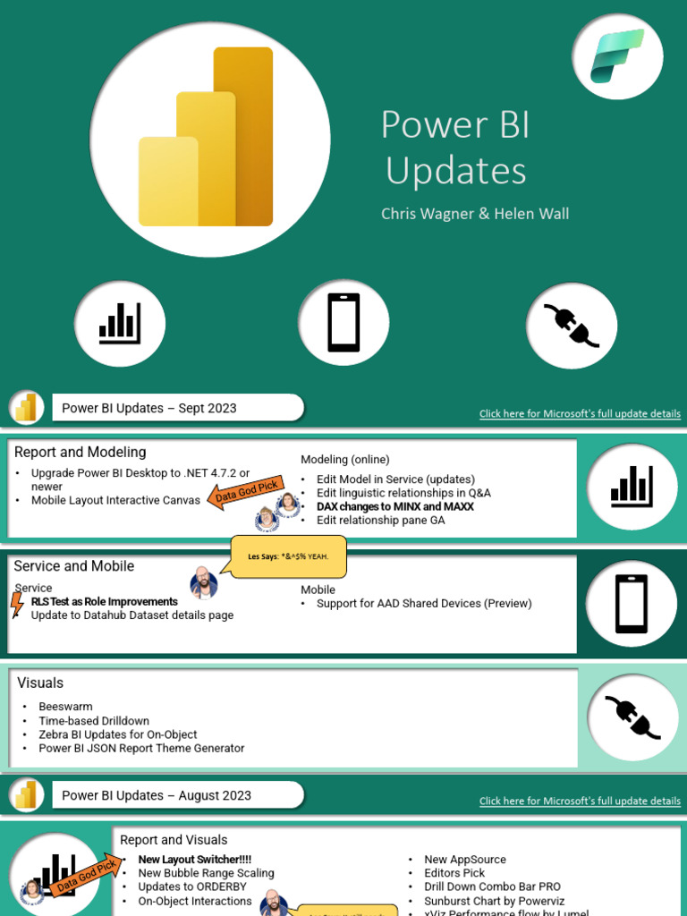 Power BI Updates September 2023 PDF Mobile App Microsoft Azure