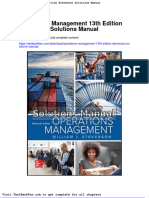 Full Download Operations Management 13th Edition Stevenson Solutions Manual