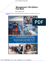 Full Download Operations Management 13th Edition Stevenson Test Bank