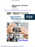 Full Download Operations Management 1st Edition Cachon Test Bank