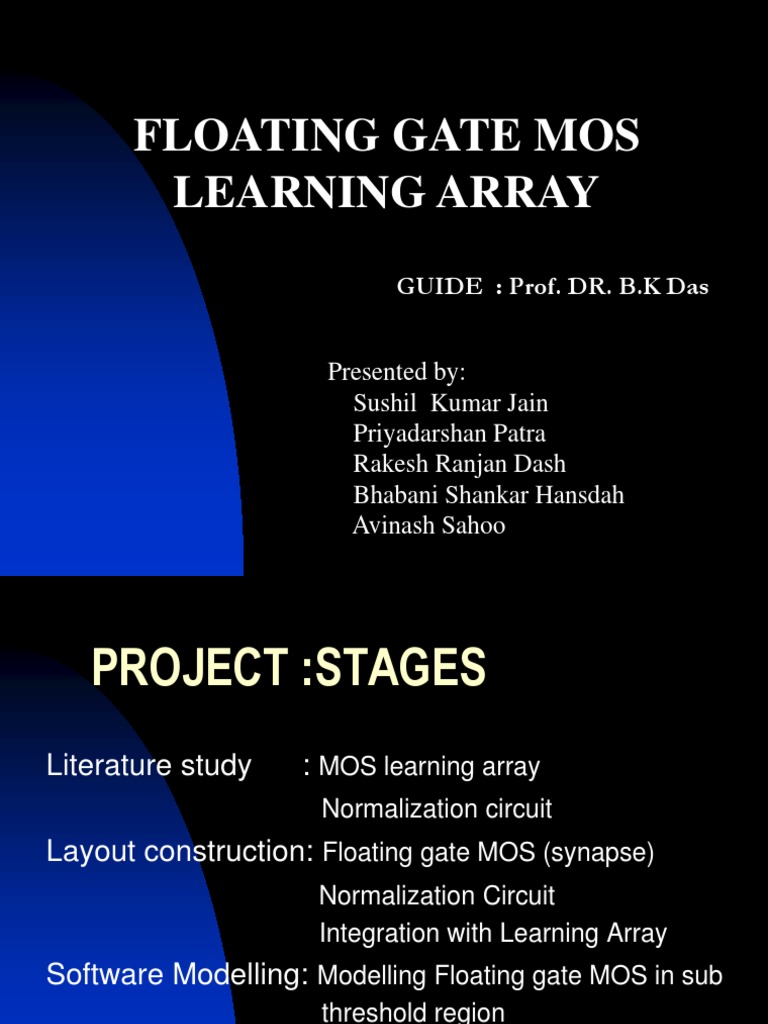 Floating Gate MOS Learning Array Guide | PDF | Mosfet | Electronic ...