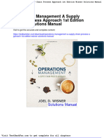 Full Download Operations Management A Supply Chain Process Approach 1st Edition Wisner Solutions Manual
