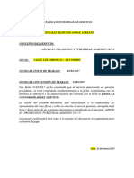 Modelo de Acta de Conformidad de Servicio