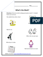 End Punctuation Worksheet 4