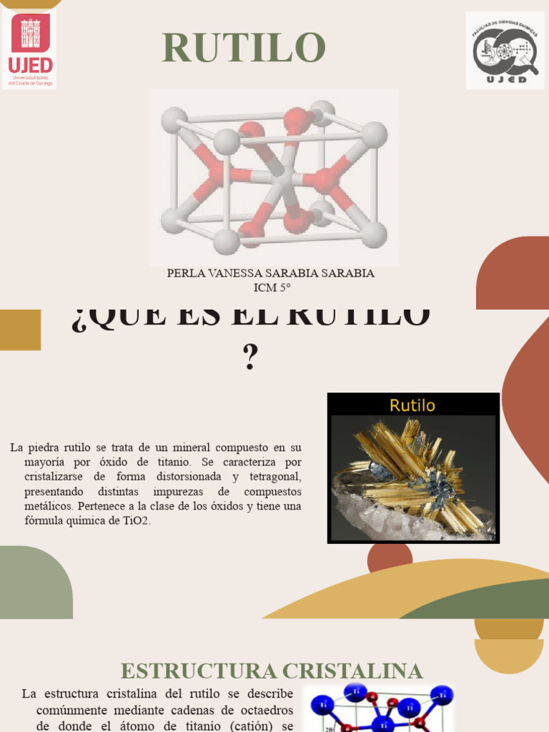 Estructura cristalina del rutilo TiO2 | PDF