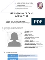 Presentación de Caso Clínico #03 - Servicio de Hematología. Hemostasia y Trombosis