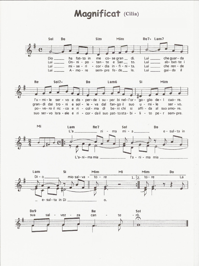 Pergolesi: Il Magnificat – Spartito Vocale, Edizione Ex Biblioteca, Condizioni Usabili